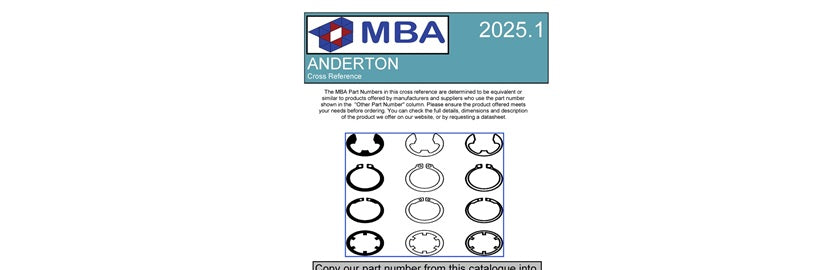 Free Cross References for Circlips & Snap Rings