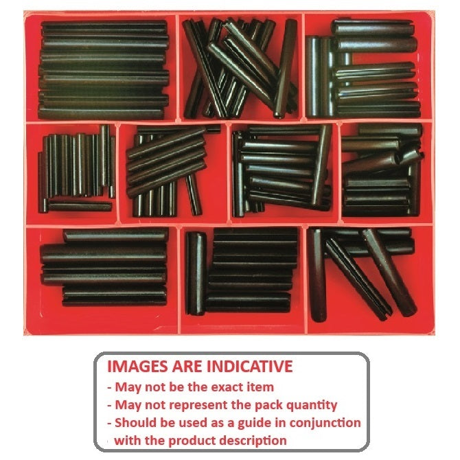 1137424 | AST-ROL-I-0300 --- Small Parts Assortment Kits - Selection Roll Pins 300 - Imperial 1/16 to 3/8 - Carbon Steel