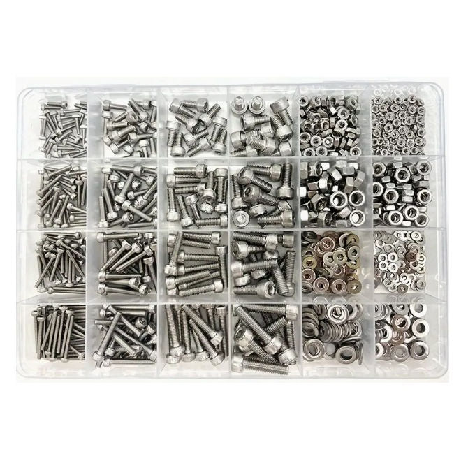 1063726 | AST-CAP-MS-880 --- Small Parts Assortment Kits - Selection Screws 880 - Metric Cap Screws, Washers and Nuts - Stainless Steel 304 Similar to A2, 18-8 HRB80