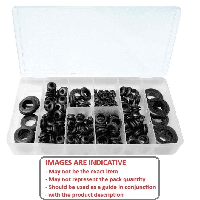 1105795 | AST-GRO-I-0067 --- Small Parts Assortment Kits - Selection Grommets 67 - Imperial 1/2 to 3/4 in. ID, 1 in. to 1.5/8 OD - Carbon Steel
