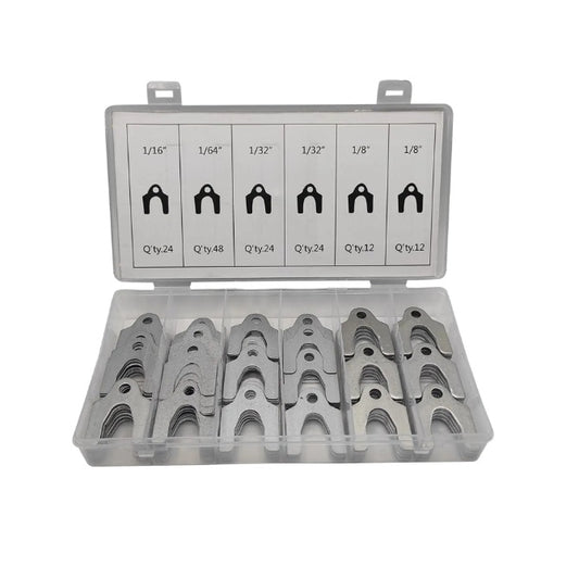 All Assortment Kits - Selection Shim 120 - Slotted Shim 3 inch x 3 inch - 20 Each of the thicknesses listed