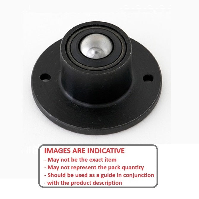 1195590 | BTU0136-006-B-C-HD --- Base Mount Ball Transfer Units - 136 kg - 41.4x5.6 mm Heavy Duty Steel - Carbon Steel