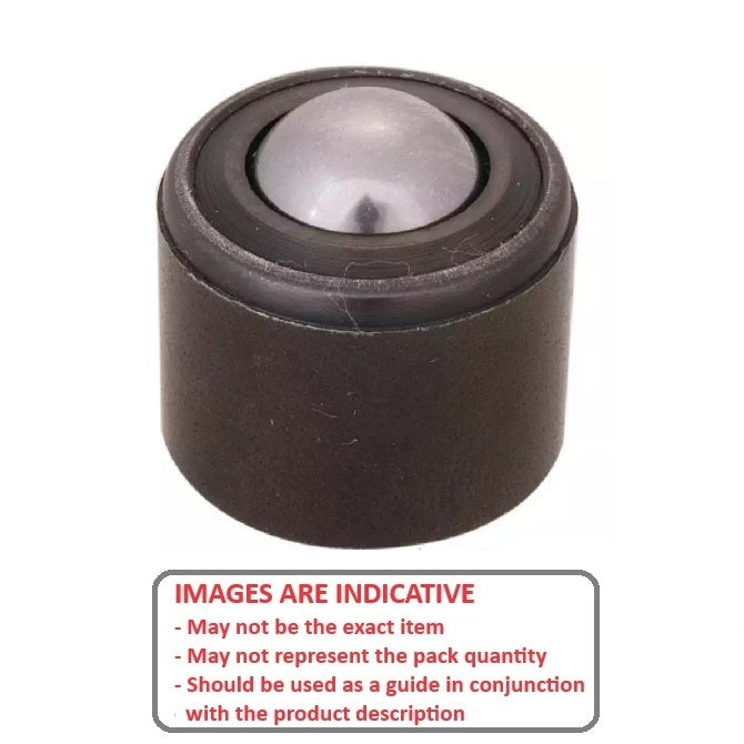 1213462 | BTU0318-006-P-C-HD --- Dismantlable Ball Transfer Units - 318 kg - 6.1x50.8 mm Heavy Duty Steel - Carbon Steel
