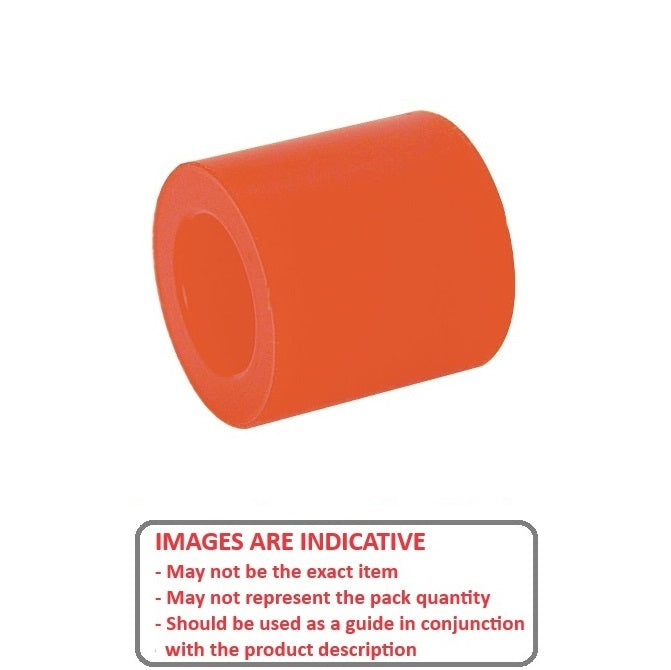 1149627 | AU-823RS (5 Pcs) --- Cylindrical Counterbored Bumpers - 38.1x31.75x9.53 mm - Polyurethane 80A Bumper