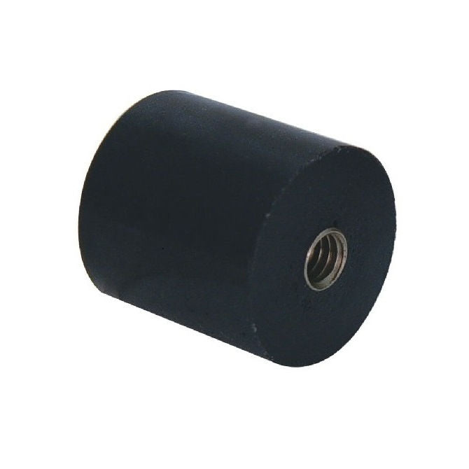 1133339 | AU-910RS --- Cylindrical Female Thread Bumpers - 25.4x25.4 mm - 1/4-20 UNC - 6.35mm - - Polyurethane Bumper
