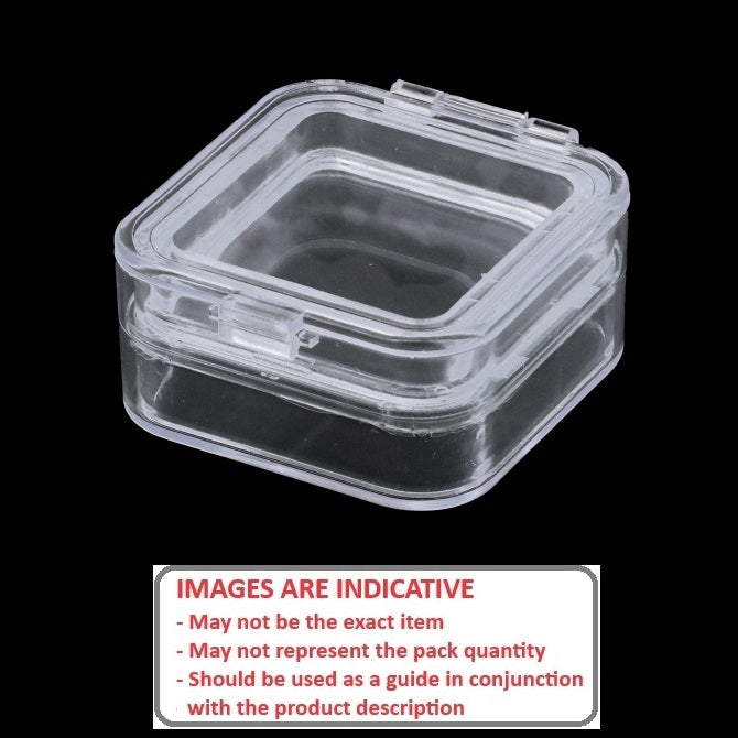 1226021 | PBOX01-030-030-010-M --- Clear Plastic Parts Boxes - Number of Compartments 1 - 30x30 mm - Acrylic Parts Box