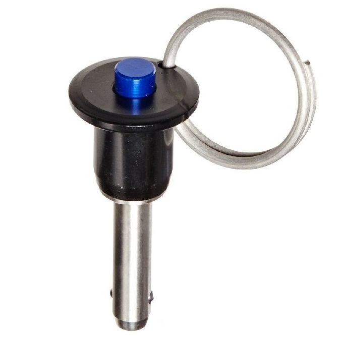 1073094 | BLP-064-0508-BT-S4 --- Ball Lock Pins - 6.35x50.8 mm - 304 Stainless Steel Shank / Aluminium Handle Button Handle Pin