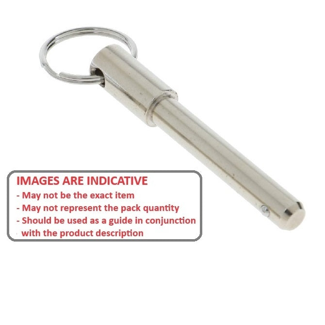 1071705 | BLP-064-0152-RSH-C --- Ball Lock Pins - 6.35x15.24 mm - Carbon Steel Shoulder Type Pin