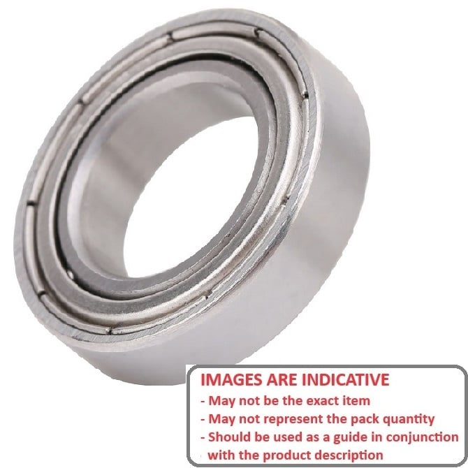 1142213 | S316-6006-ZZ (50 Pcs) --- Single Row Ball Bearings - 30x55x13 mm - Stainless Steel 316 (Similar to A4, 18-10)
