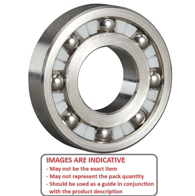 1117247 | S316-6003 --- Single Row Ball Bearings - 17x35x10 mm - Stainless Steel 316 (Similar to A4, 18-10)