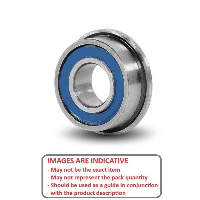1071403 | FR188A-2RB-ECO (10 Pcs) --- Single Row Ball Bearings - 6.35x12.7x4.762 mm Flanged - Chrome Steel SAE 52100 Bearing
