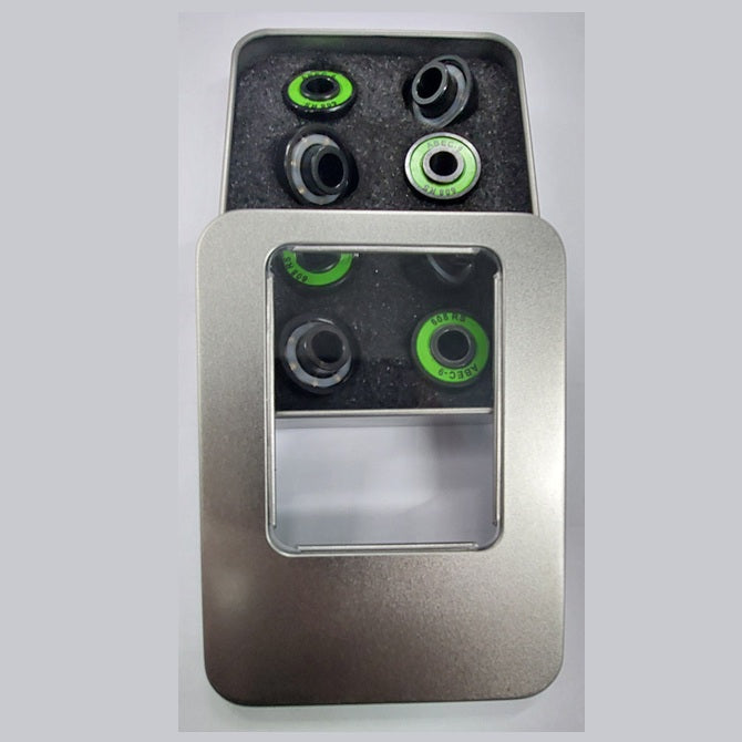 1223720 | W608-1-RG-SKATE-PK8 (8 Pcs) --- Skate Board and Skating Bearings - For general skating Extended inner ring one side - SET OF 8 Bearings - 8x22x7 inner width 12.5 - - Chrome Steel / Nylon Cage Bearing