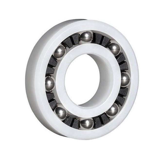Plastic Bearings - 4.763x12.7x3.969 mm - Acetal with Stainless 316 Balls