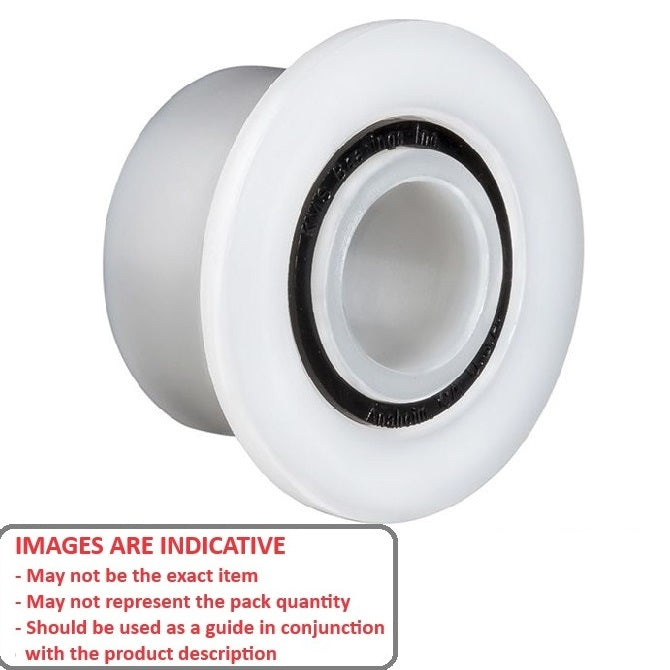 1225394 | KMS-1509 --- Disk Cleaning Applications Bearings - Application Oliver Xyratex Disk Cleaning Machine Bearing 9.525x19.05x25.4mm - Flanged - Acetal Bearing