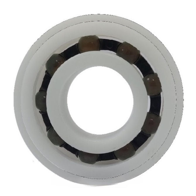 1071840 | P-FR4-AGL --- Plastic Bearings - 6.35x15.875x4.978 mm / 17.526 mm - Acetal with Glass Balls Bearing