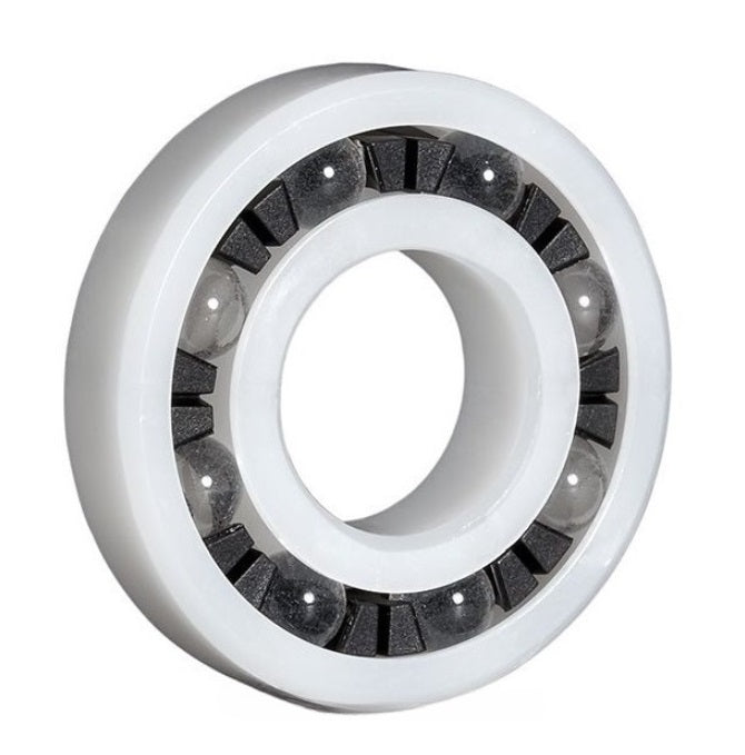 Plastic Bearings - 9.525x22.225x7.142 mm - Acetal with Glass Balls