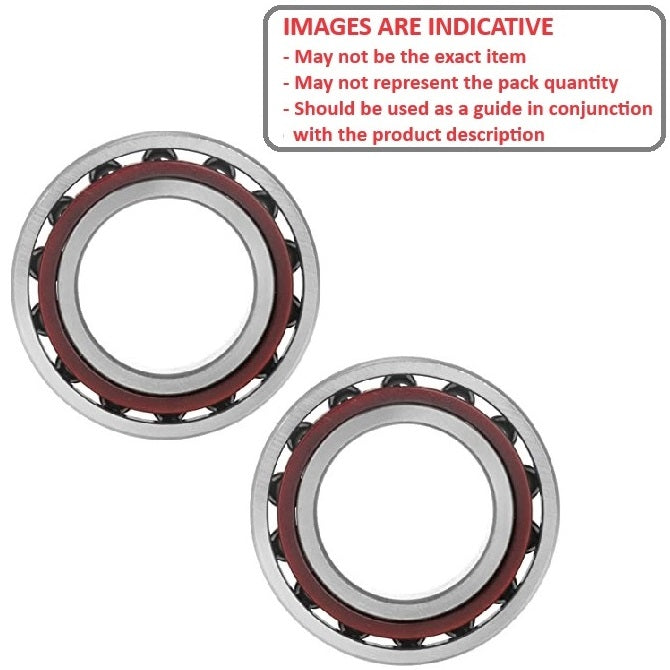 1115414 | 7203-15-T9H-DBLJP4 --- Angular Contact Bearings - 17x40x12 mm Single Row Ball - Chrome Steel SAE 52100 - High Speed Polyamide Cage Bearing