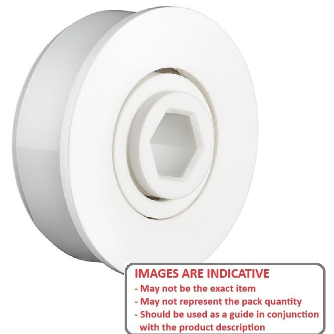 1094408 | CB-522-111H-18-PD (10 Pcs) --- Conveyor Bearings - 11.11x52.22x17.78 mm / 23.62 mm Double Row - Polypropylene Races with Stainless Steel 316 Balls Bearing
