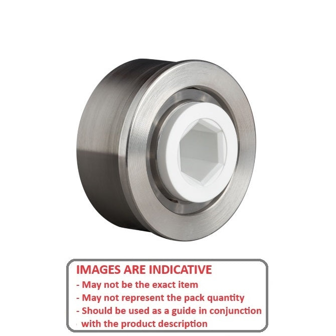1094370 | CB-406-111H-28-6D --- Conveyor Bearings - 11.11x40.64x27.94 mm / 23.62 mm Double Row - Stainless Steel 316 Balls and Races Bearing