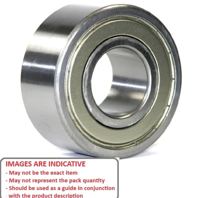 1108244 | 5202ZZ --- Angular Contact Bearings - 15x35x15.9 mm Double Row Ball - Chrome Steel SAE 52100 Bearing