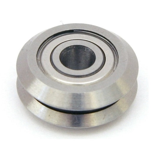 Plain Guide Wheels Dual Vee - Guide Wheel Size Reference 3 - 45.72x15.875 mm - Chrome Steel SAE 52100