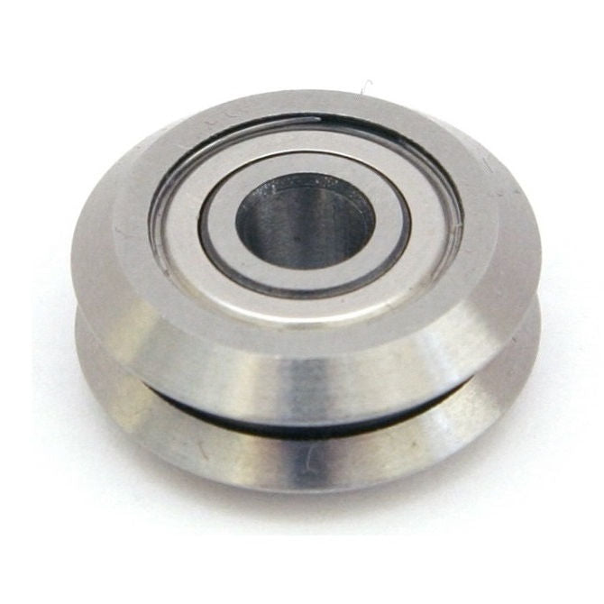 1040002 | MR30.734-9.525-ZZ-VP-5.588 --- Plain Guide Wheels Dual Vee - Size Reference 2 - 30.734x11.113 mm - Chrome Steel SAE 52100 Guide Wheel