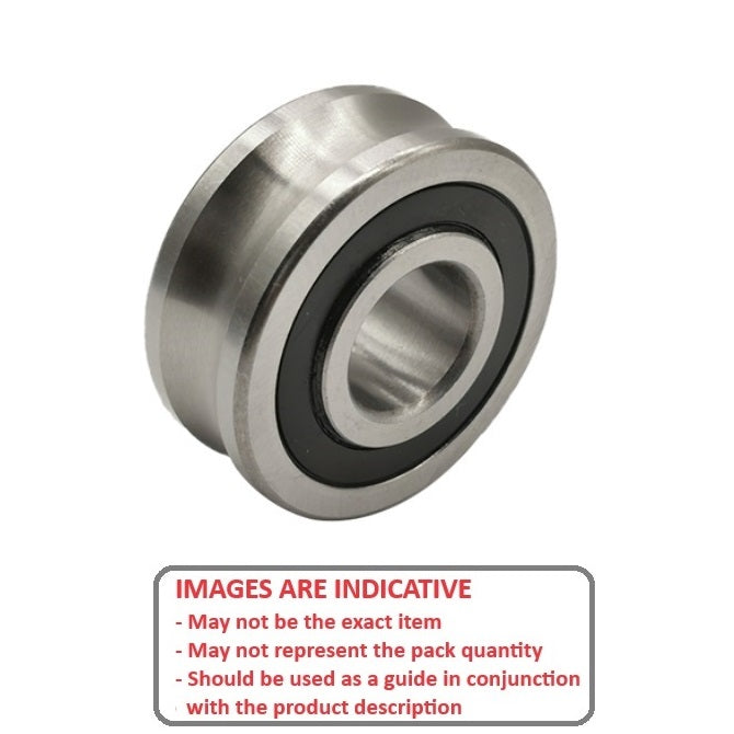1062096 | DRA-WMR175-2RS-GP-ECO (200 Pcs) --- Grooved OD Bearings - 5x17x7 mm / 8 mm Gothic Groove - Chrome Steel SAE 52100 Bearing