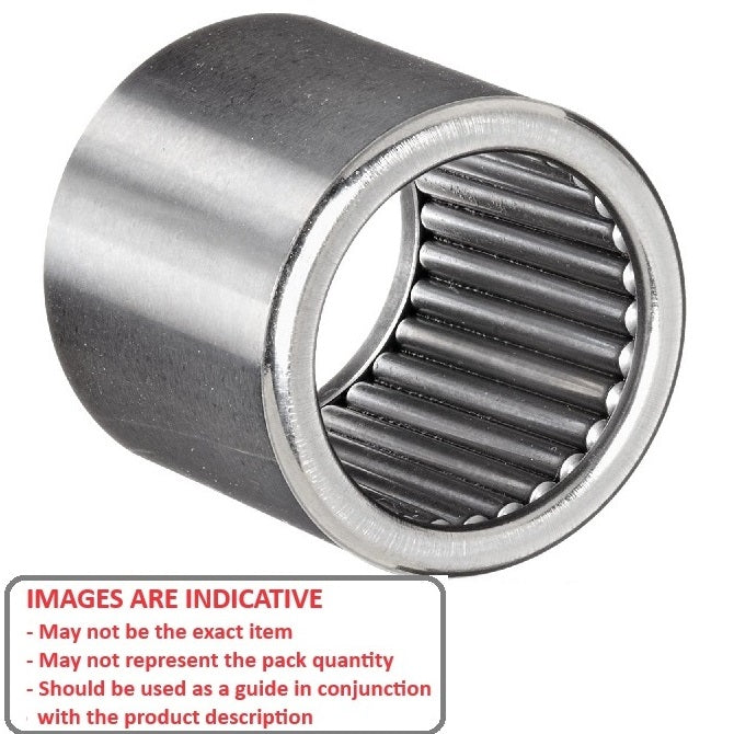 1101170 | NSO-0127-0175-0191-FC --- Needle Roller without Inner Ring Bearings - 12.7x17.462x19.05 mm / 1480 Kgf - Chrome Steel Shell