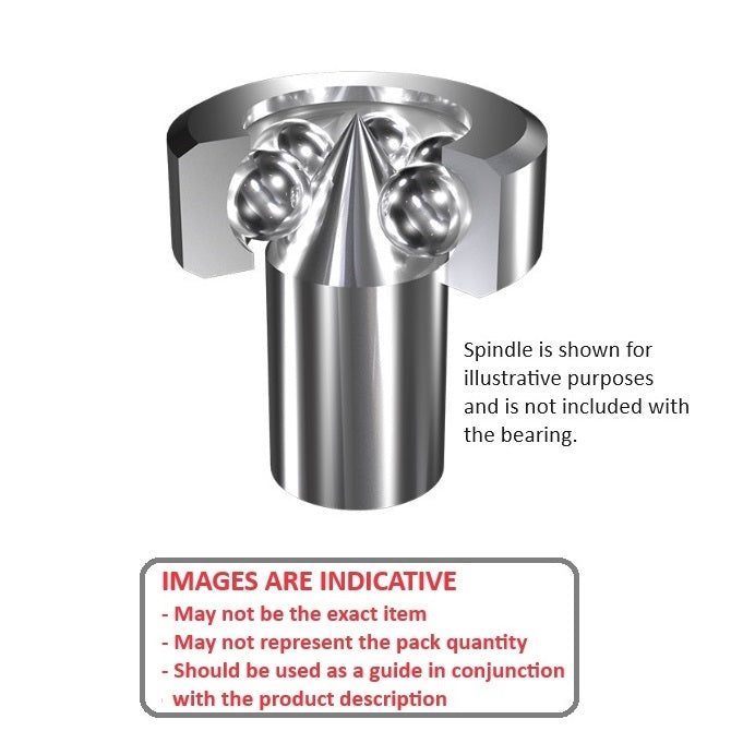 1046922 | BCF10 (100 Pcs) --- Pivot Bearings - 3.13x10x3.5 mm / 0.2 mm Without Inner Ring - Chrome Steel Bearing