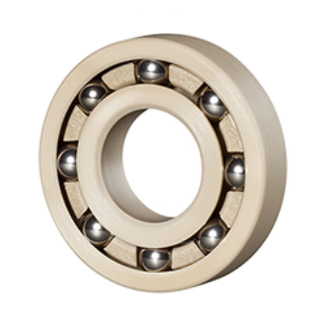 1058550 | P-R3-PKS6 --- Plastic Bearings - 4.763x12.7x3.969 mm - PEEK with Stainless Steel 316 Balls Bearing