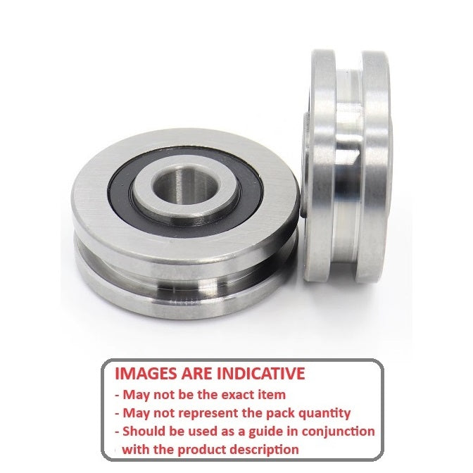 1052978 | S624A-ZZ-SQP --- Grooved OD Bearings - 4x13x4 mm Square Groove - Stainless Steel AISI 440C Bearing