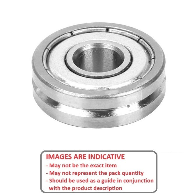 1053023 | V624-ZZ-02-120-ECO --- Grooved OD Bearings - 4x13x5 mm Vee Groove - Chrome Steel Bearing