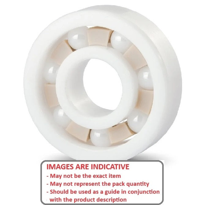 1081067 | CZR-608-MC34-FC-DRY (10 Pcs) --- Single Row Ball Bearings - 8x22x7 mm Unflanged - Ceramic Zirconia - Full Complement Bearing