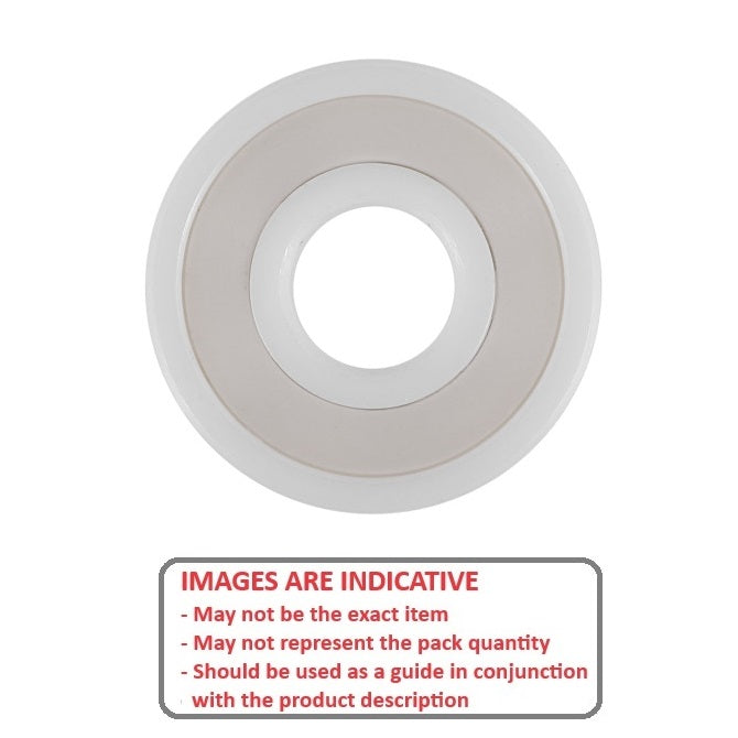 1045122 | CZR-623-PPS-MC34-PK-SRL --- Single Row Ball Bearings - 3x10x4 mm Unflanged - Ceramic Zirconia - PEEK Cage - Polypropylene Seals Bearing