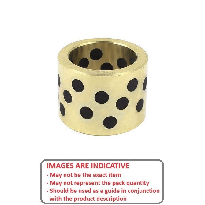 1104080 | BP0130-0190-0200-BRP (10 Pcs) --- Unflanged Bushes - 13x19x20 mm Brass Graphite Plug - Brass with Graphite Plug Bush