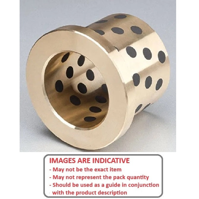 1156115 | BF0450-0550-0350-BRP --- Flanged Bushes - 45x55x35 mm Brass Graphite Plug - Brass with Graphite Plug Bush