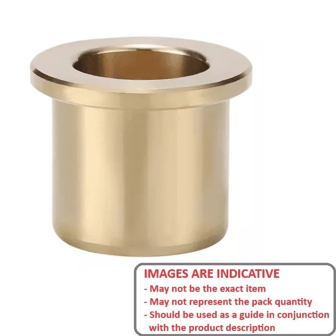 1119658 | BF0191-0286-0476-BA --- Flanged Bushes - 19.05x28.575x47.625 mm - Aluminium Bronze Bush