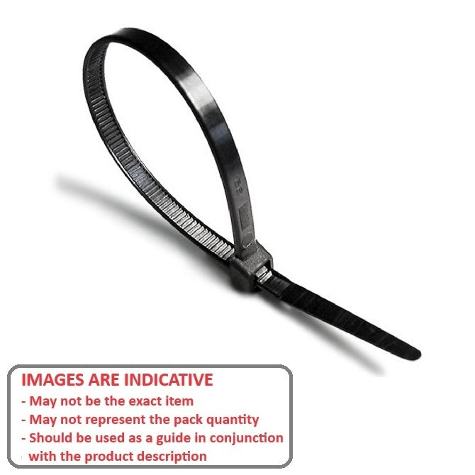 1217457 | CT-500-B-PK15 (15 Pcs) --- Cable Ties Cable and Accessories - 500x4.8 mm - Black Standard - Plastic Cable Tie
