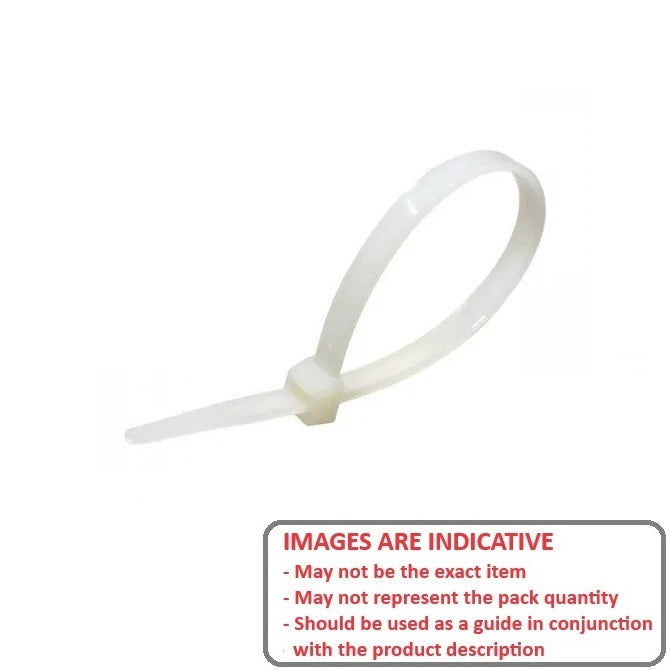 1184949 | CT-102-N-PK100 (100 Pcs) --- Cable Ties Cable and Accessories - 100x2.5 mm - Natural Standard - Plastic Cable Tie