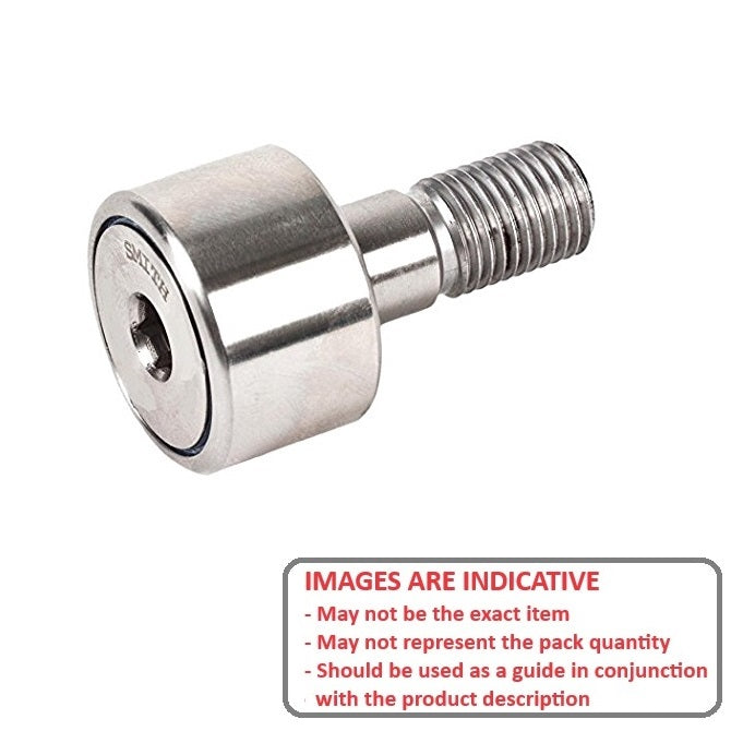 1090677 | CF3-FBUU --- Roller Cam Followers - 10x17 mm - M3x0.5 - Stainless Steel Cam Follower