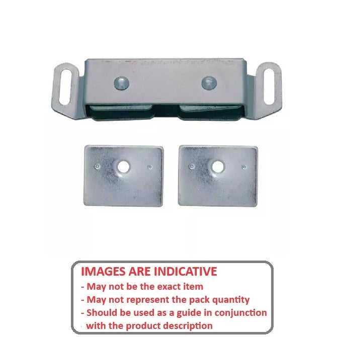1226545 | AN-184RS (25 Pcs) --- Magnetic Screw On Catches - Catch 63.5x20.638 mm - Aluminium Catch