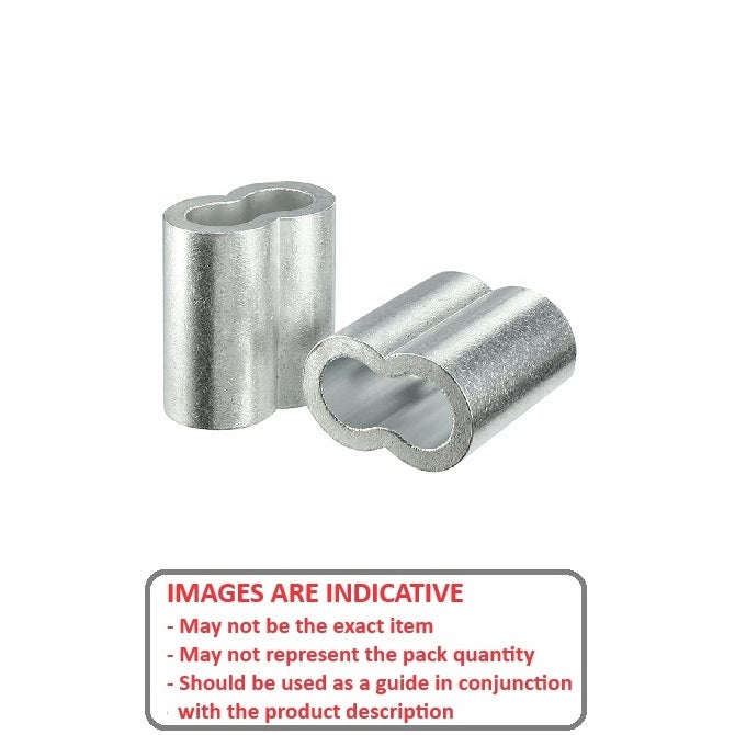 1048642 | LS-0318 --- Loop Sleeves Cable Attachments - 3.18 - mm - - - Zinc Plated Copper Attachment