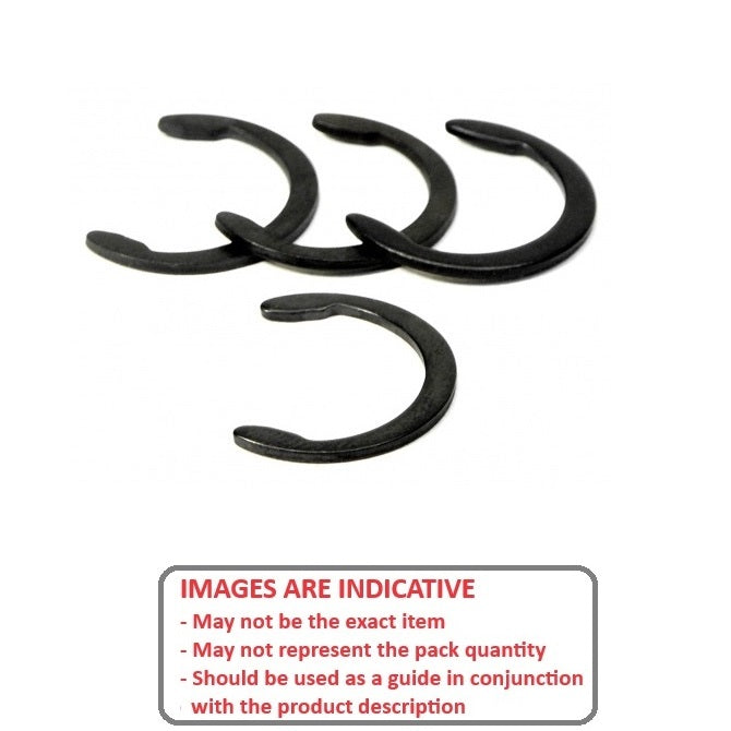 1075253 | CC-070-079-C (10 Pcs) --- Crescent Retaining Rings - 7.01x7.93x0.64 mm - Carbon Spring Steel Self Finish