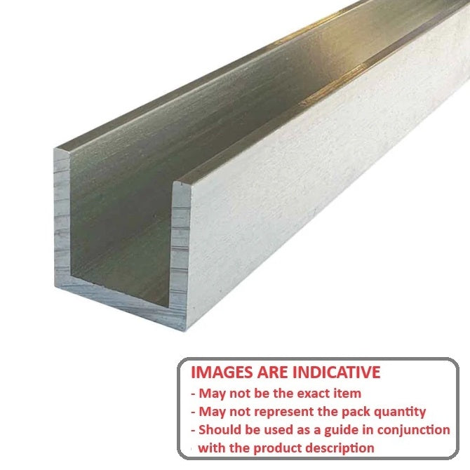 1135200 | CH-0150-0260-1000-A --- Aluminium Channel - 26x15x1000 mm - Aluminium