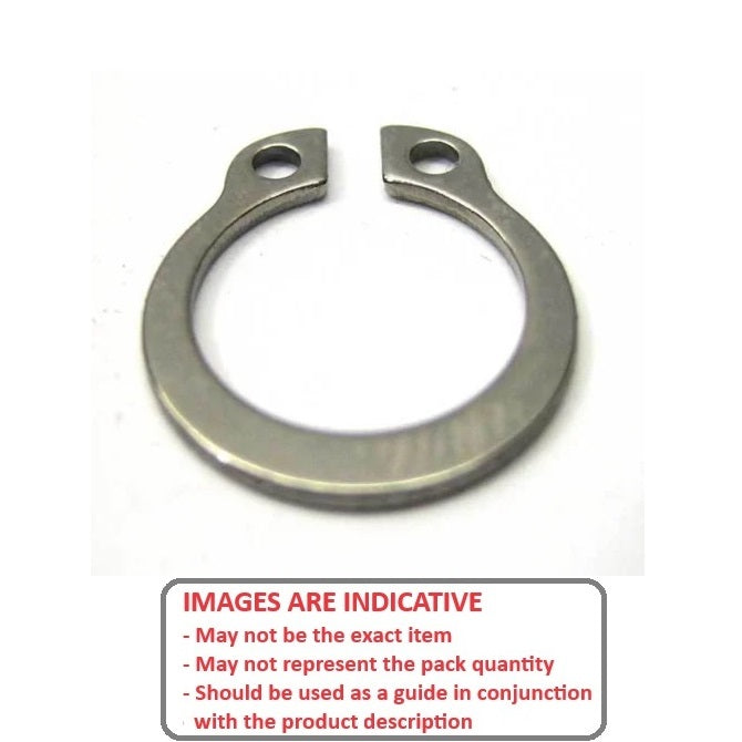 1048658 | CNG-00318-06-420-2 --- External Retaining Rings - 3.18x0.64 - - Circlips - Stainless Steel AISI 420C Circlip