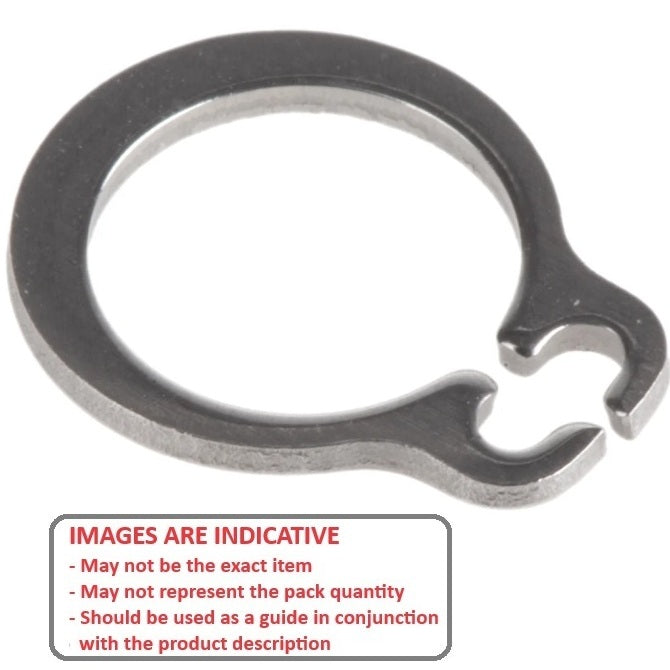 1078752 | CCE-00800-S15 (5 Pcs) --- External Retaining Rings - 8x0.8x7.6 mm Circlips - Stainless Steel Grade PH15-7 Mo Circlip