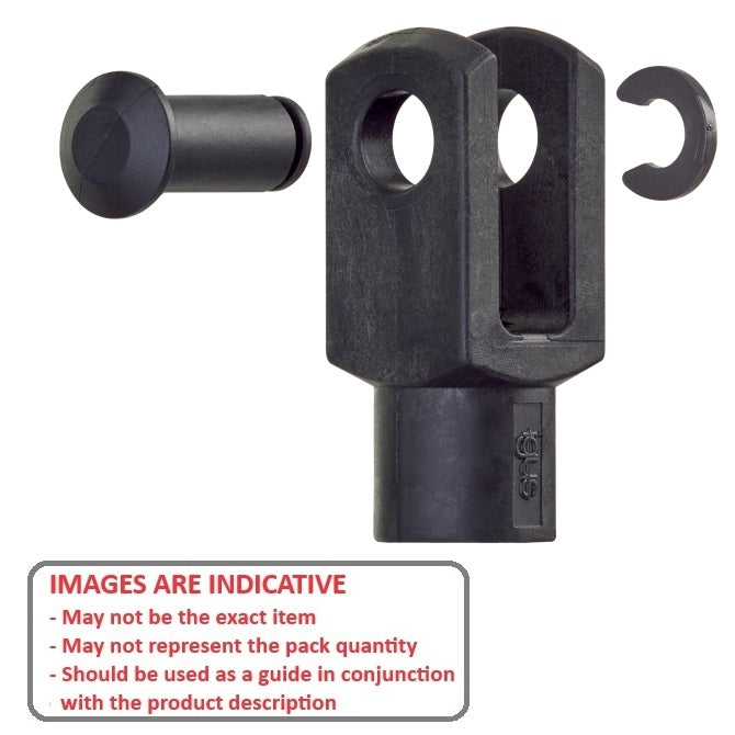 1091079 | CLJ-10.00-M10L (10 Pcs) --- Clevis Joints - 10x20 - 20.0 x 20.0 Plastic