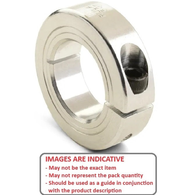 1076859 | COL-00794-017-08-1C-AL --- Shaft Collars - 7.938x17.46x7.9 mm Clamp Type - Aluminium Collar