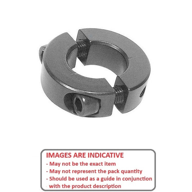 1152092 | COL-04000-060-15-2C-CS --- Shaft Collars - 40x60x15 mm Clamp Type - Steel, Black Oxide Coated Collar