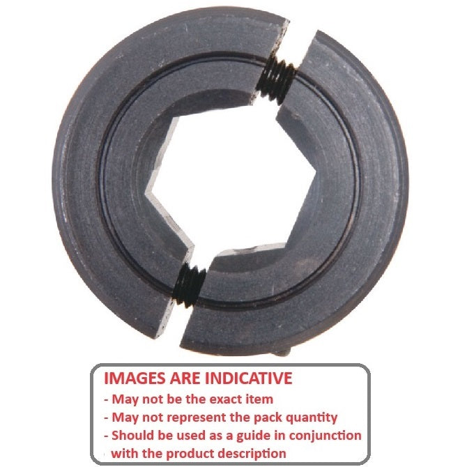 1134301 | COH-02540-054-13-2P-CS --- Hex Bore Collars - 25.4x54x12.7 mm Two Piece - Steel - Mild Collar